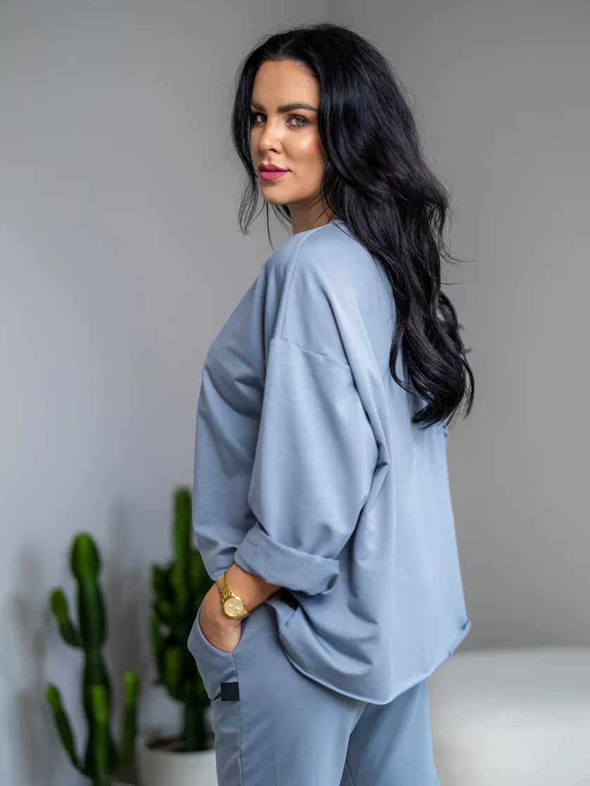 MIKINA EXTREM OVERSIZE “VIVIENE” - HLADKÁ