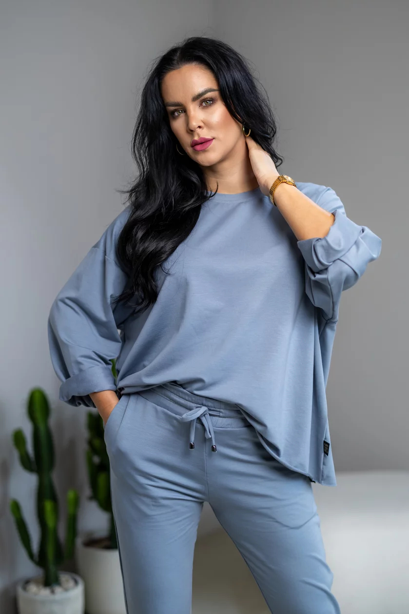 MIKINA EXTREM OVERSIZE “VIVIENE” - HLADKÁ