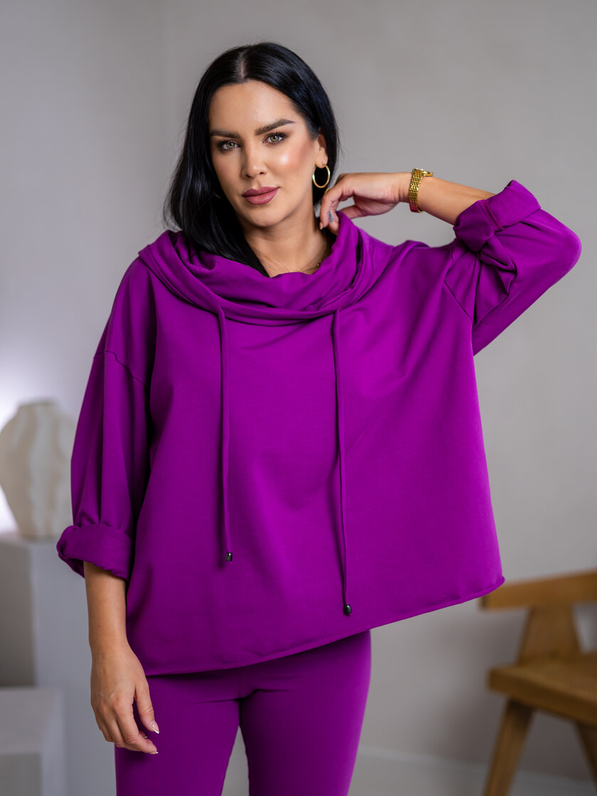 MIKINA EXTREM OVERSIZE “VIVIENE” - S VEĽKOU KAPUCŇOU