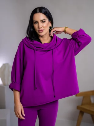 MIKINA EXTREM OVERSIZE “VIVIENE” - S VEĽKOU KAPUCŇOU