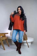 MIKINA “KONTRASTY” - BURNT UMBER / BROWN / RED WINE MIKINA “KONTRASTY” - BURNT UMBER / BROWN / RED WINE