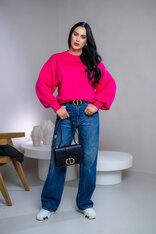 MIKINA S OBJEMNÝMI RUKÁVMI “ASPEN” - HLADKÁ