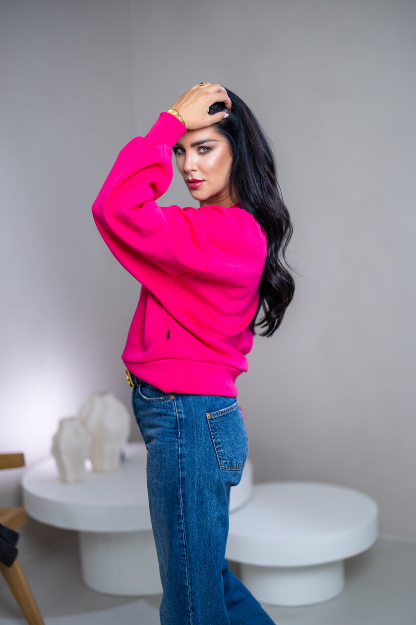 MIKINA S OBJEMNÝMI RUKÁVMI “ASPEN” - HLADKÁ