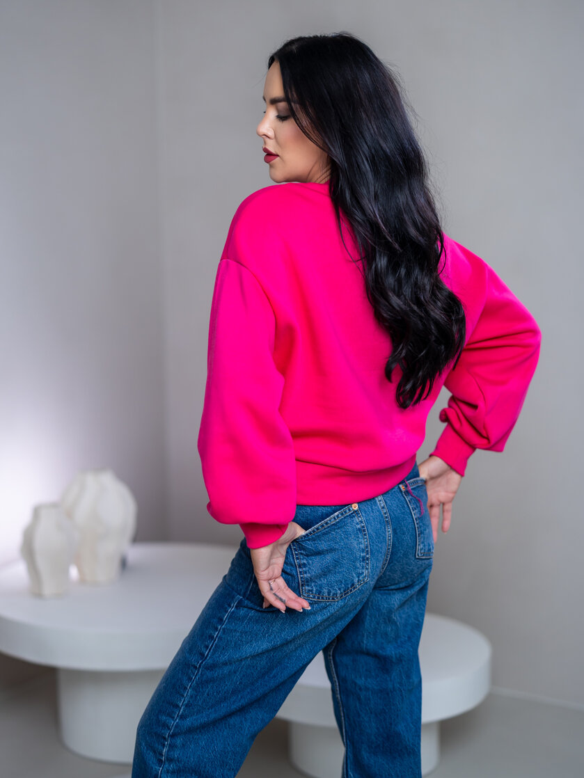 MIKINA S OBJEMNÝMI RUKÁVMI “ASPEN” - HLADKÁ