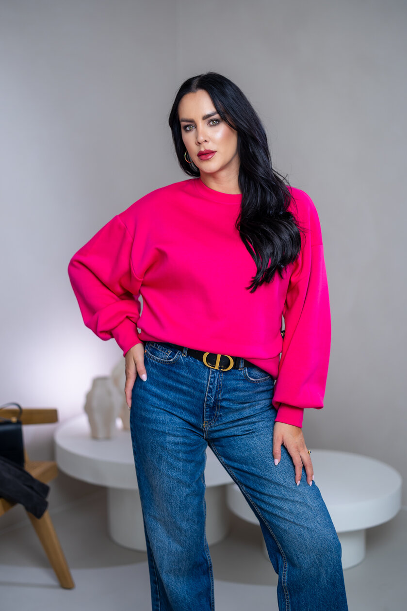 MIKINA S OBJEMNÝMI RUKÁVMI “ASPEN” - HLADKÁ