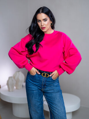 MIKINA S OBJEMNÝMI RUKÁVMI “ASPEN” - HLADKÁ