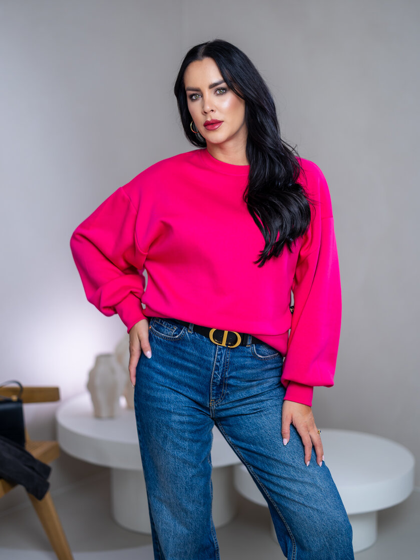 MIKINA S OBJEMNÝMI RUKÁVMI “ASPEN” - HLADKÁ