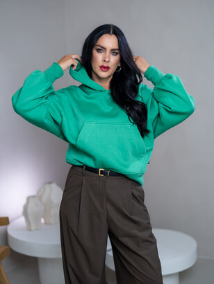 MIKINA S OBJEMNÝMI RUKÁVMI “ASPEN” - S VRECKOM A KAPUCŇOU