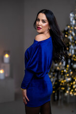 MINI ŠATY “RAMONA” S NETOPIERÍMI RUKÁVMI A LODIČKOVÝM VÝSTRIHOM