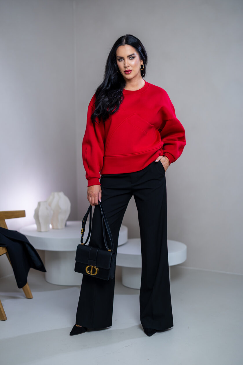 MINIMALISTICKÁ MIKINA S OBJEMNÝMI RUKÁVMI A VRECKOM “RYAN”