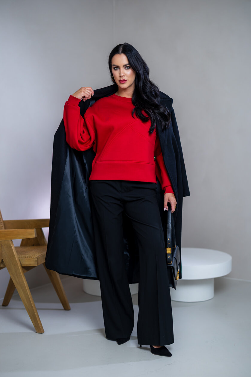 MINIMALISTICKÁ MIKINA S OBJEMNÝMI RUKÁVMI A VRECKOM “RYAN”