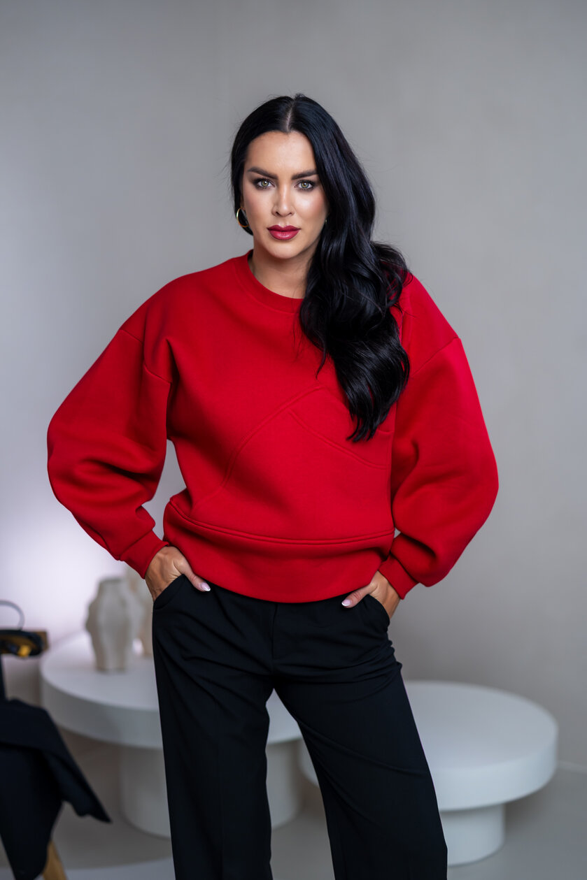 MINIMALISTICKÁ MIKINA S OBJEMNÝMI RUKÁVMI A VRECKOM “RYAN”