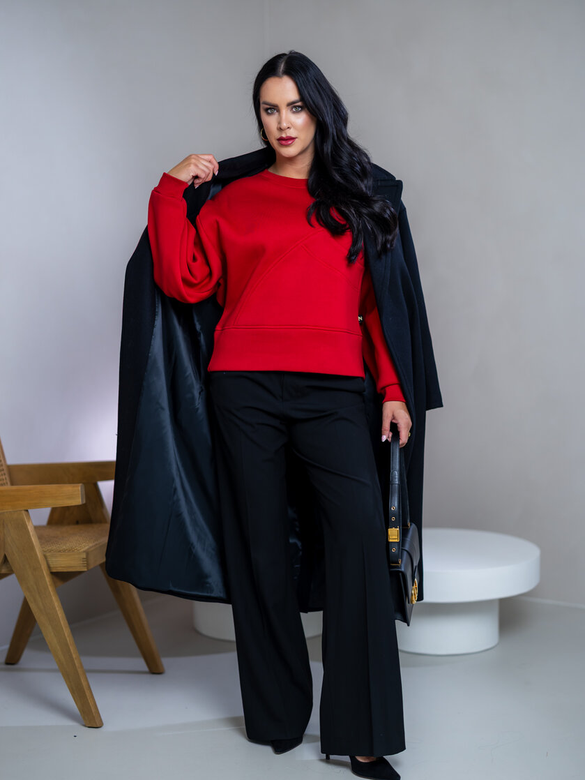 MINIMALISTICKÁ MIKINA S OBJEMNÝMI RUKÁVMI A VRECKOM “RYAN”