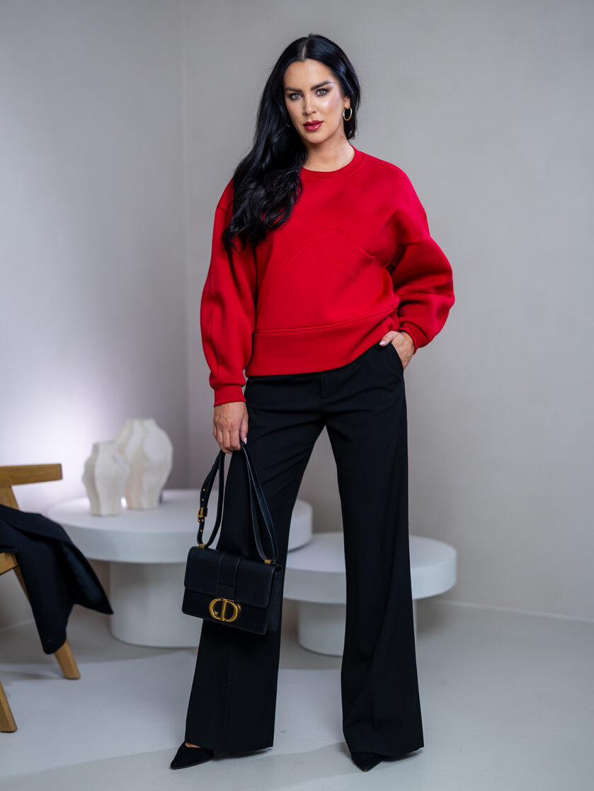 MINIMALISTICKÁ MIKINA S OBJEMNÝMI RUKÁVMI A VRECKOM “RYAN”