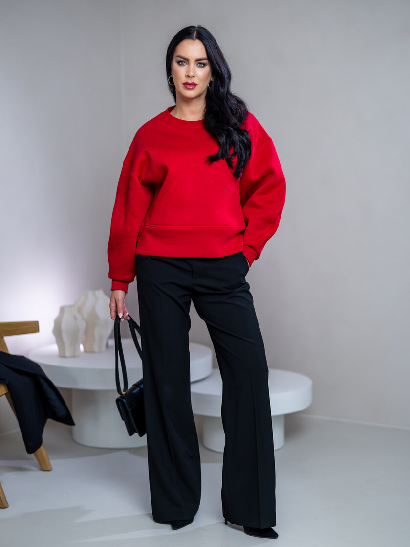 MINIMALISTICKÁ MIKINA S OBJEMNÝMI RUKÁVMI A VRECKOM “RYAN”