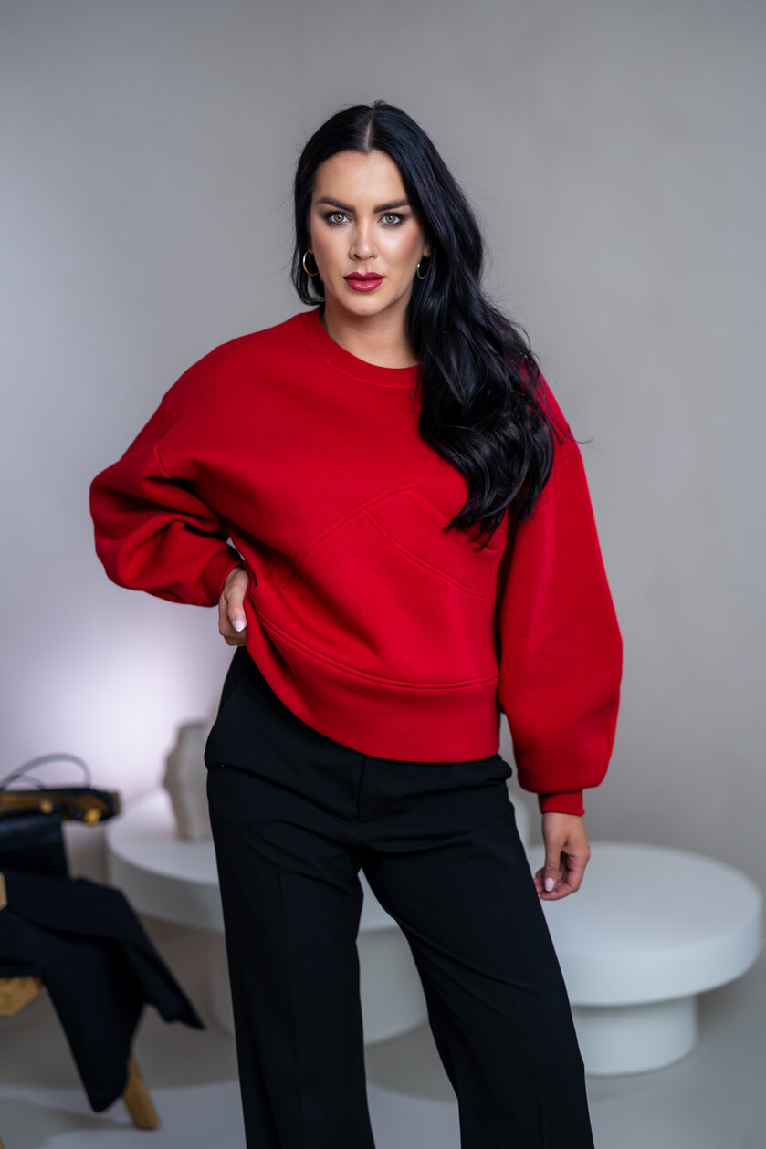 MINIMALISTICKÁ MIKINA S OBJEMNÝMI RUKÁVMI A VRECKOM “RYAN”