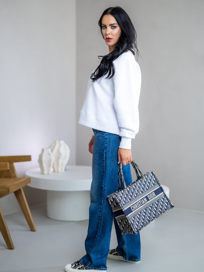 OVERSIZE MIKINA “ARIANNA” - ZÁKLADNÁ DĹŽKA - ETIKETA NA PRSIACH