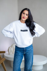 OVERSIZE MIKINA “ARIANNA” - ZÁKLADNÁ DĹŽKA - ETIKETA NA PRSIACH