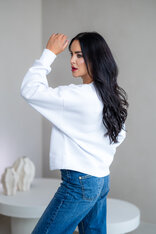 OVERSIZE MIKINA “ARIANNA” - ZÁKLADNÁ DĹŽKA - ETIKETA NA PRSIACH