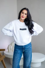 OVERSIZE MIKINA “ARIANNA” - ZÁKLADNÁ DĹŽKA - ETIKETA NA PRSIACH