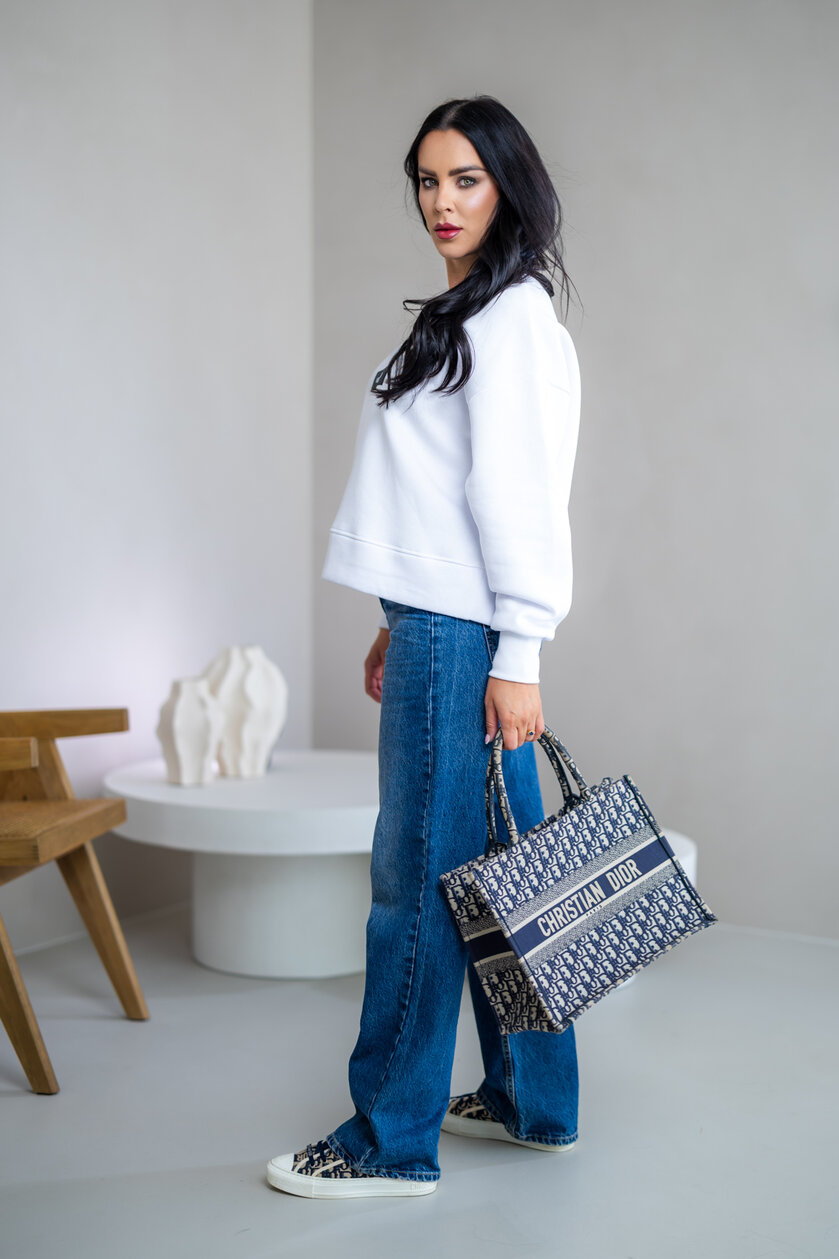 OVERSIZE MIKINA “ARIANNA” - ZÁKLADNÁ DĹŽKA - ETIKETA NA PRSIACH