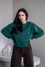 OVERSIZE MIKINA “ARIANNA” - ZÁKLADNÁ DĹŽKA - HLADKÁ