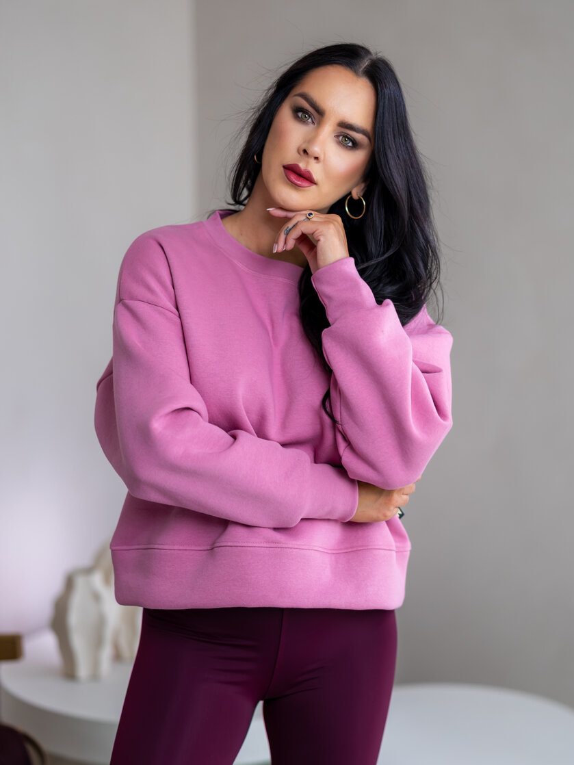 OVERSIZE MIKINA “ARIANNA” - ZÁKLADNÁ DĹŽKA - HLADKÁ