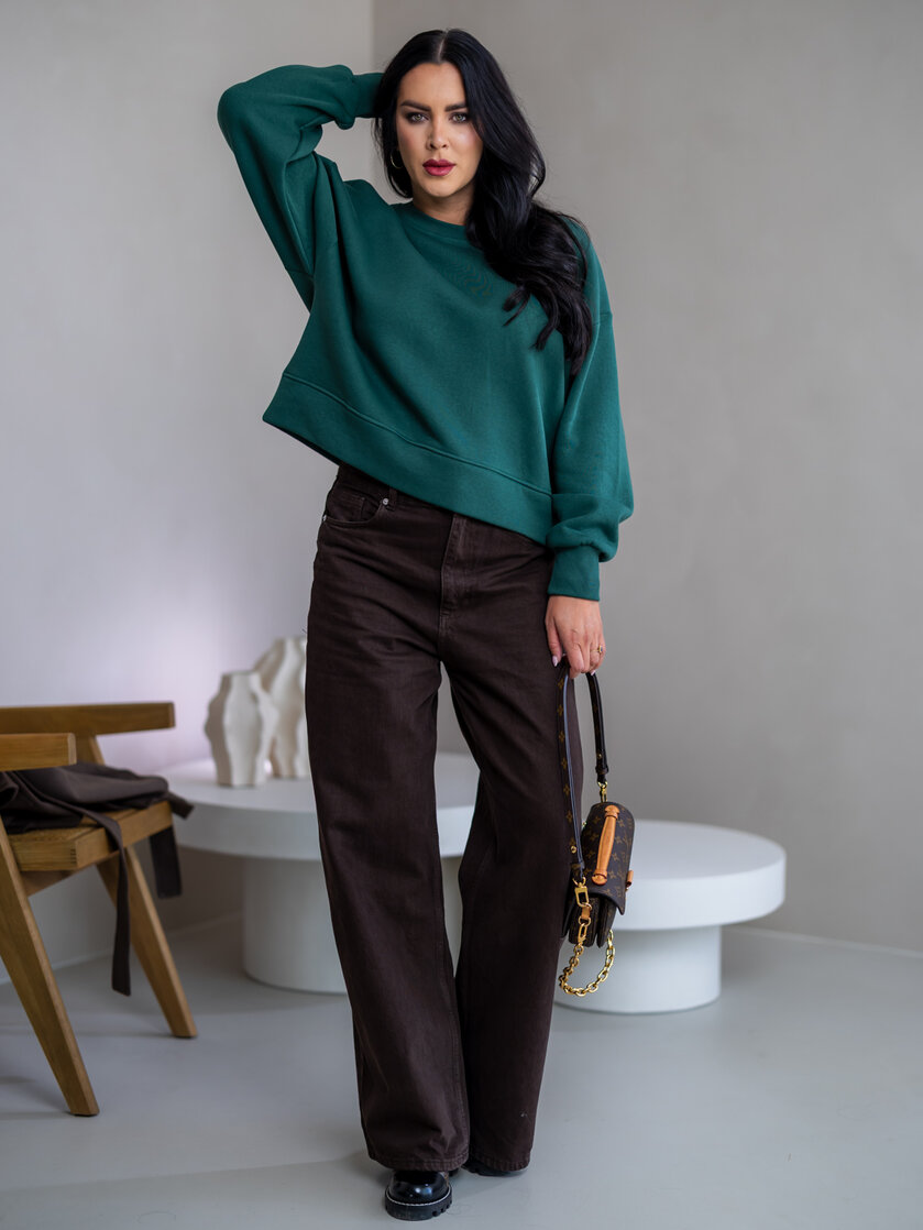 OVERSIZE MIKINA “ARIANNA” - ZÁKLADNÁ DĹŽKA - HLADKÁ