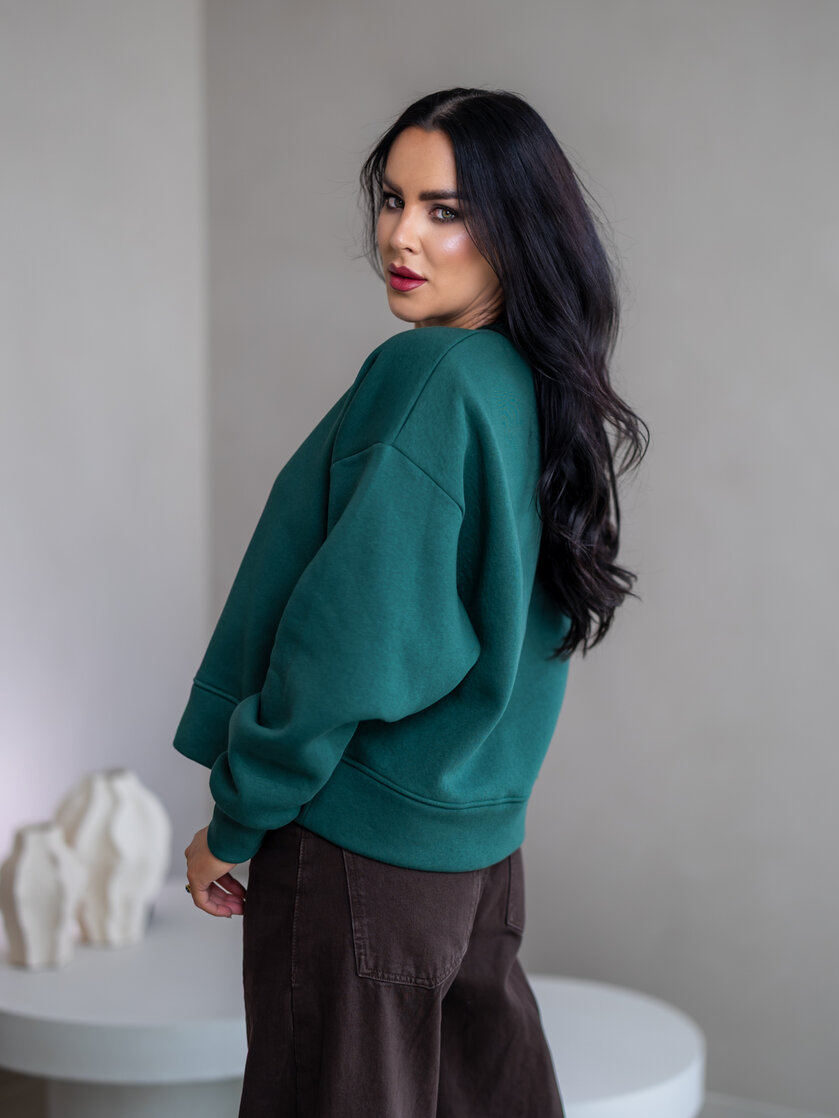 OVERSIZE MIKINA “ARIANNA” - ZÁKLADNÁ DĹŽKA - HLADKÁ