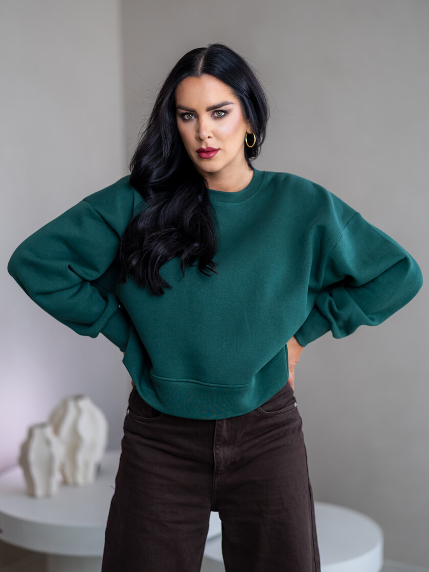OVERSIZE MIKINA “ARIANNA” - ZÁKLADNÁ DĹŽKA - HLADKÁ