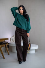 OVERSIZE MIKINA “ARIANNA” - ZÁKLADNÁ DĹŽKA - HLADKÁ