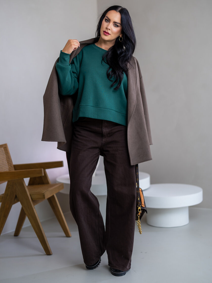 OVERSIZE MIKINA “ARIANNA” - ZÁKLADNÁ DĹŽKA - HLADKÁ