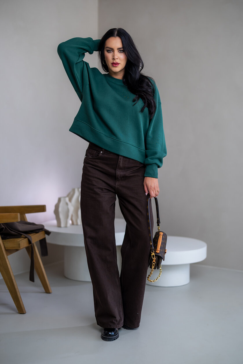 OVERSIZE MIKINA “ARIANNA” - ZÁKLADNÁ DĹŽKA - HLADKÁ