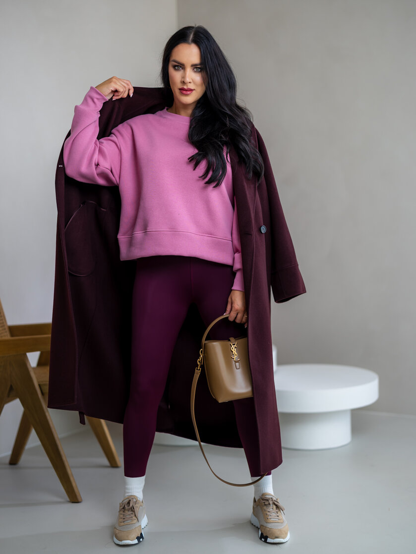 OVERSIZE MIKINA “ARIANNA” - ZÁKLADNÁ DĹŽKA - HLADKÁ