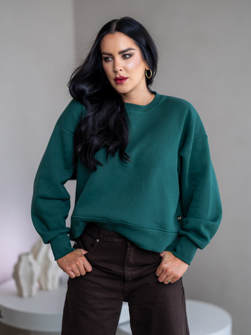 OVERSIZE MIKINA “ARIANNA” - ZÁKLADNÁ DĹŽKA - HLADKÁ