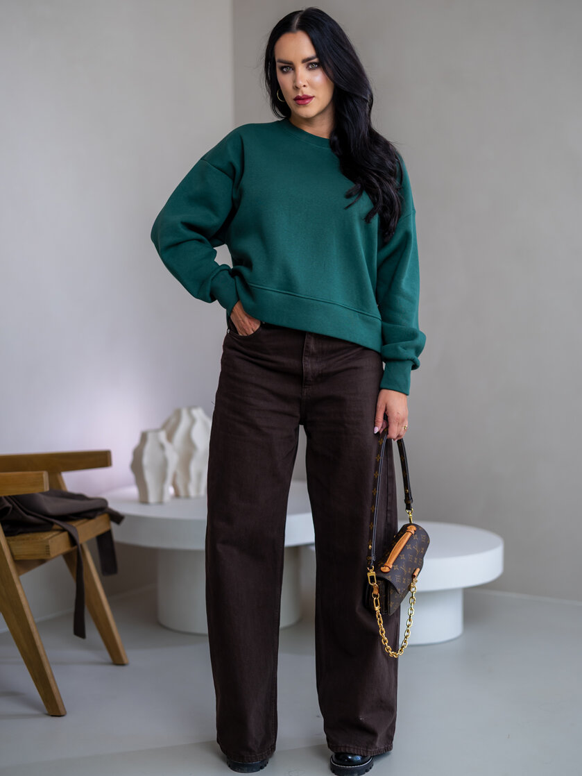 OVERSIZE MIKINA “ARIANNA” - ZÁKLADNÁ DĹŽKA - HLADKÁ