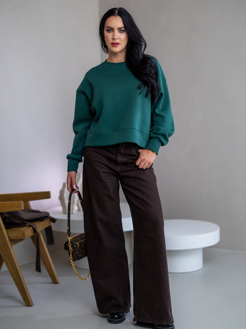 OVERSIZE MIKINA “ARIANNA” - ZÁKLADNÁ DĹŽKA - HLADKÁ