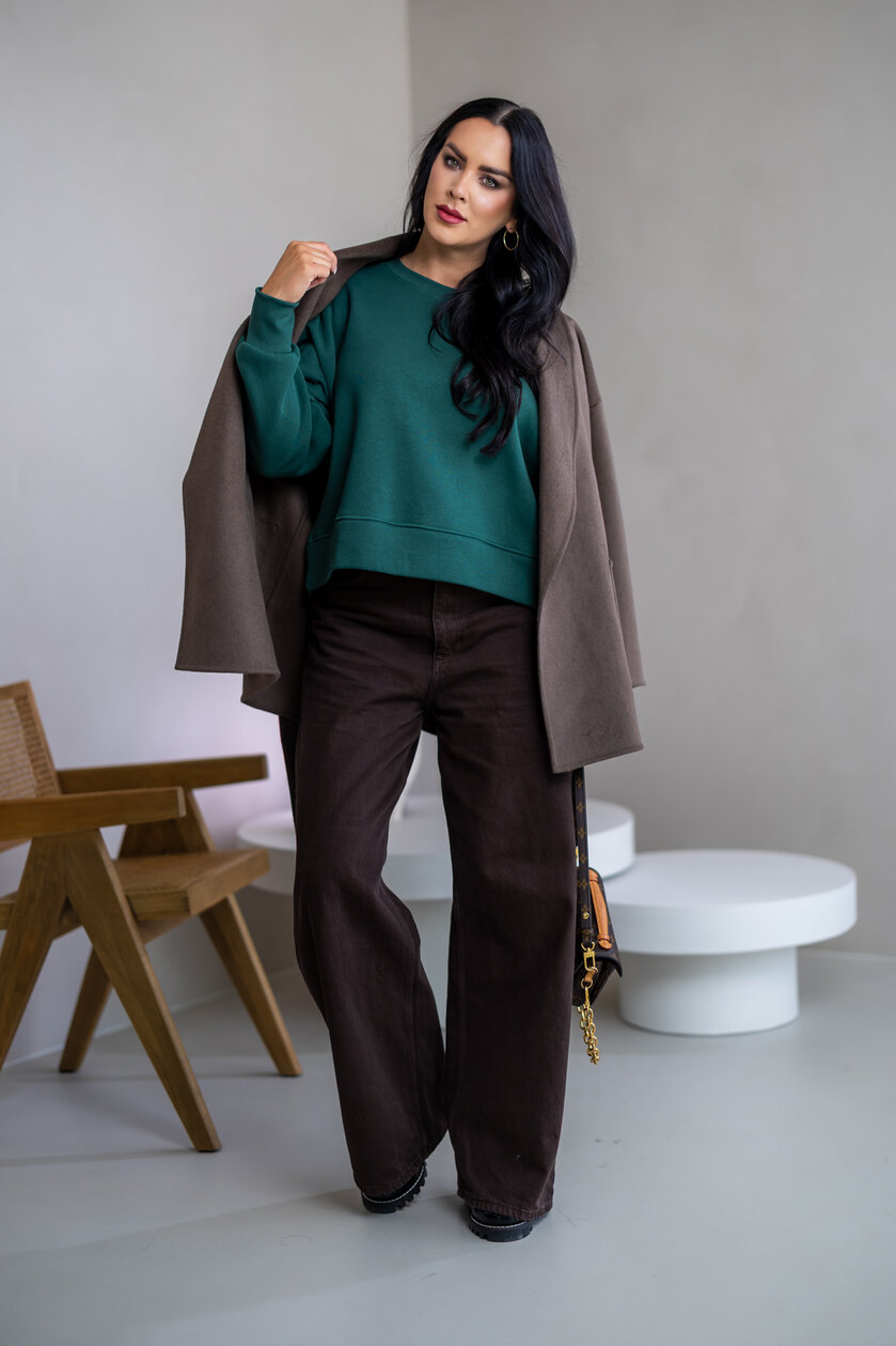 OVERSIZE MIKINA “ARIANNA” - ZÁKLADNÁ DĹŽKA - HLADKÁ