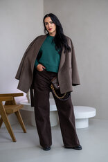 OVERSIZE MIKINA “ARIANNA” - ZÁKLADNÁ DĹŽKA - HLADKÁ