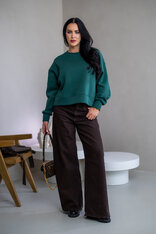 OVERSIZE MIKINA “ARIANNA” - ZÁKLADNÁ DĹŽKA - HLADKÁ