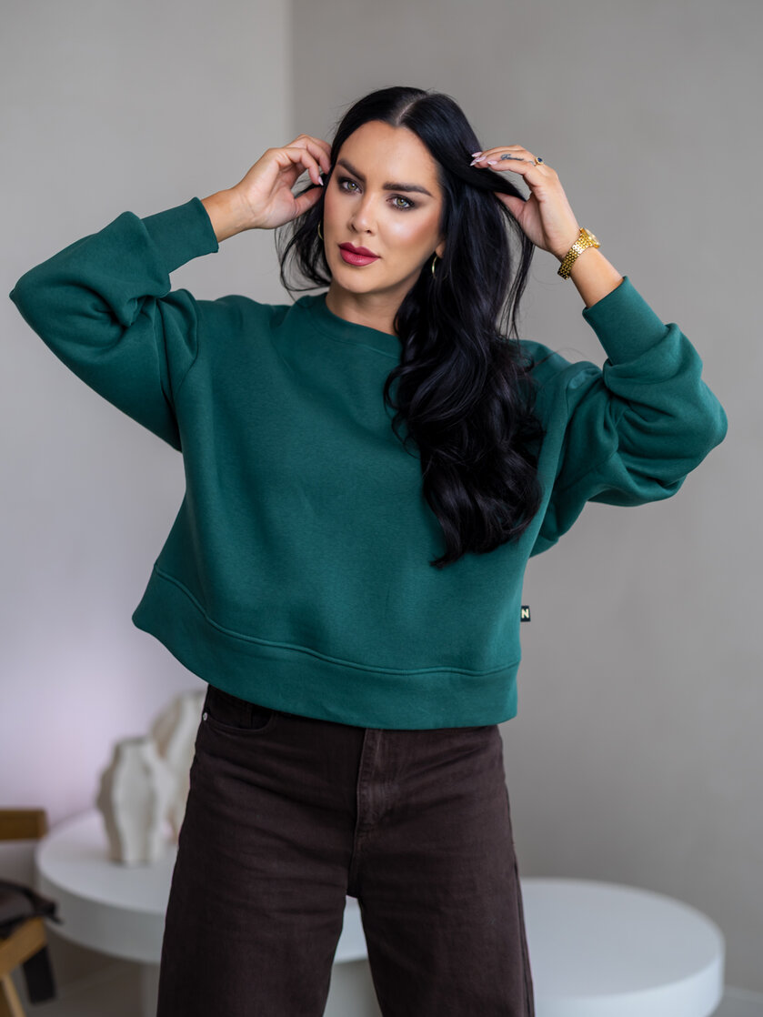 OVERSIZE MIKINA “ARIANNA” - ZÁKLADNÁ DĹŽKA - HLADKÁ