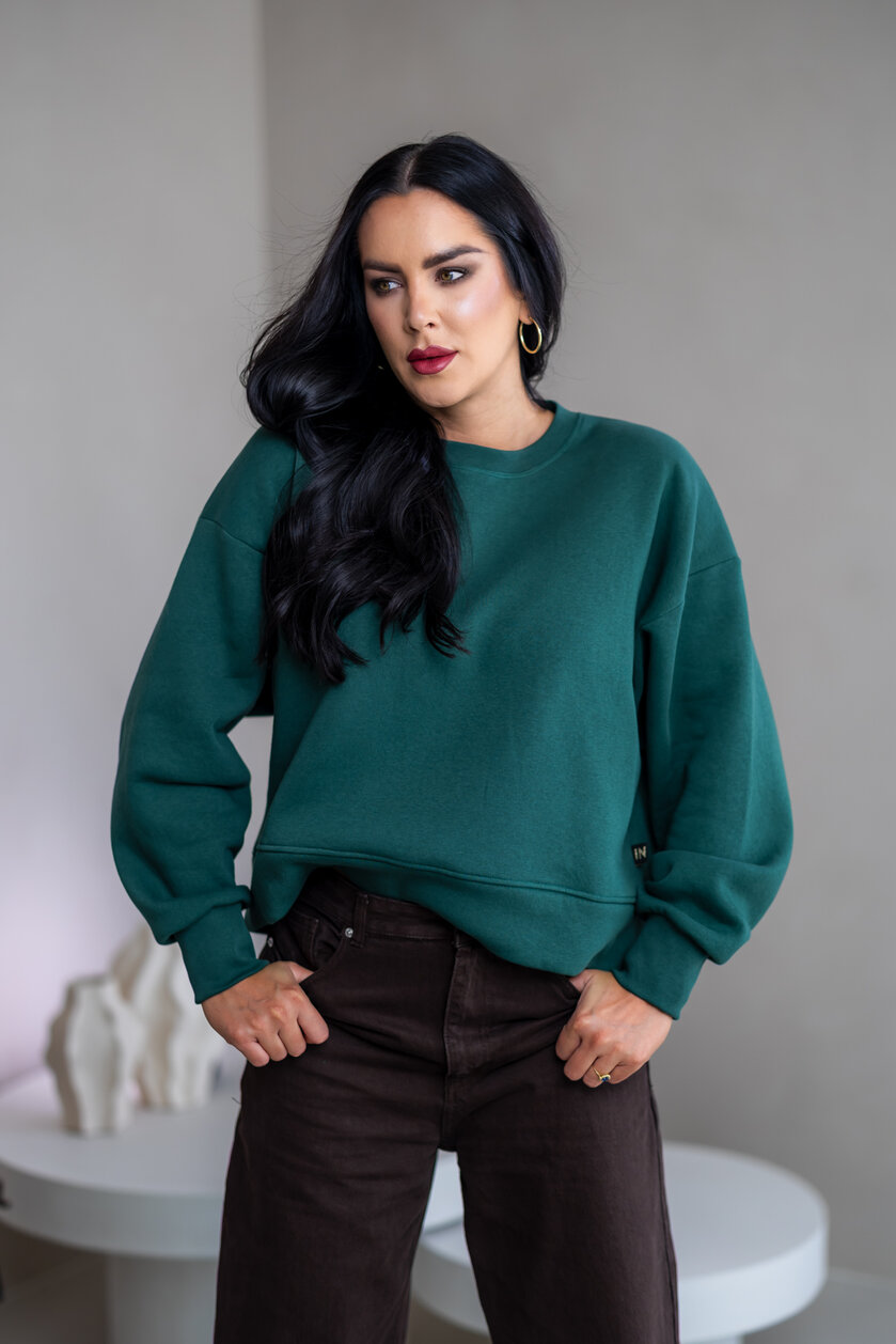 OVERSIZE MIKINA “ARIANNA” - ZÁKLADNÁ DĹŽKA - HLADKÁ