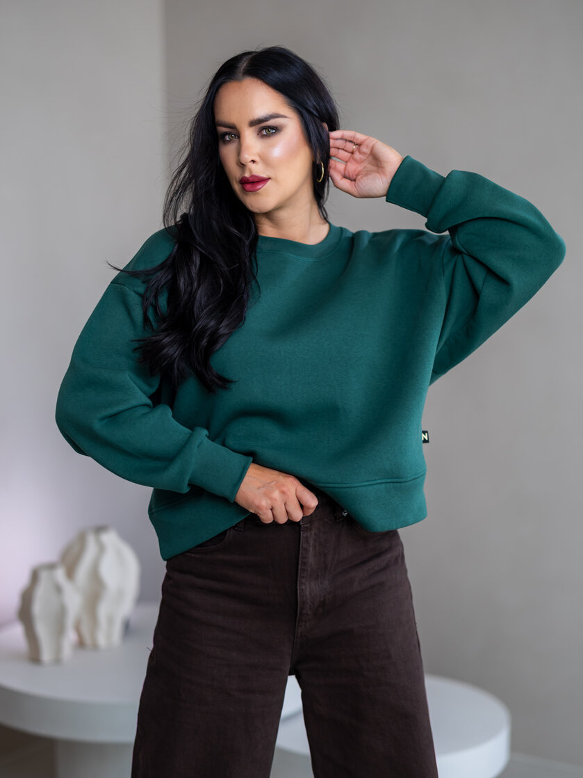 OVERSIZE MIKINA “ARIANNA” - ZÁKLADNÁ DĹŽKA - HLADKÁ