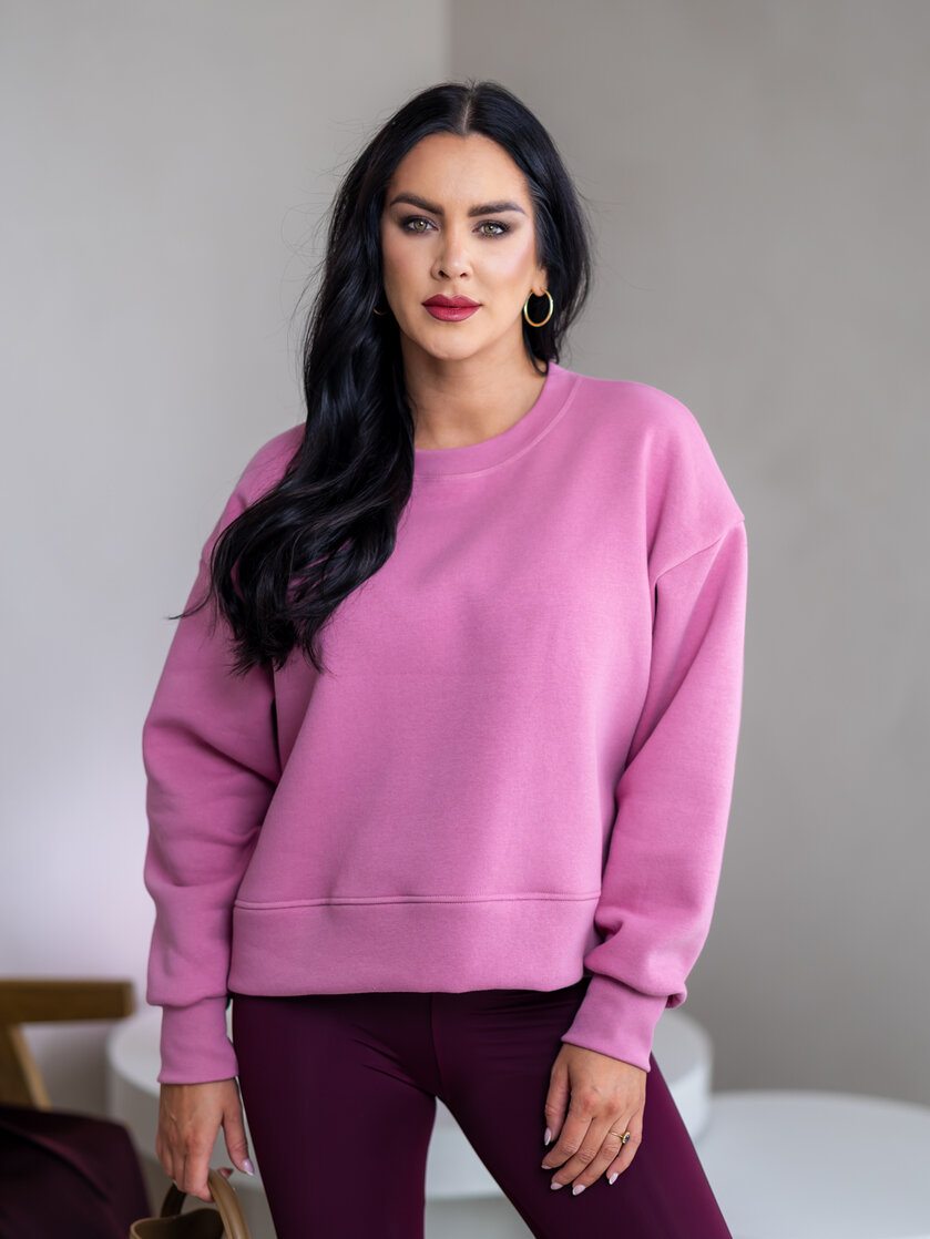 OVERSIZE MIKINA “ARIANNA” - ZÁKLADNÁ DĹŽKA - HLADKÁ