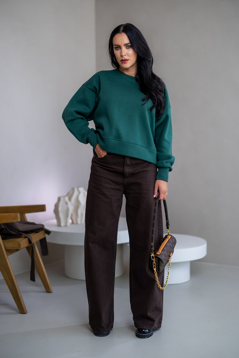OVERSIZE MIKINA “ARIANNA” - ZÁKLADNÁ DĹŽKA - HLADKÁ