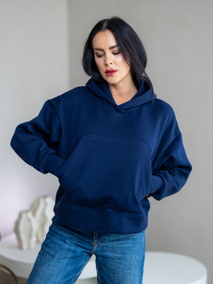 OVERSIZE MIKINA “ARIANNA” - ZÁKLADNÁ DĹŽKA - S VRECKOM A KAPUCŇOU