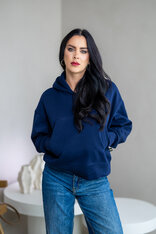 OVERSIZE MIKINA “ARIANNA” - ZÁKLADNÁ DĹŽKA - S VRECKOM A KAPUCŇOU