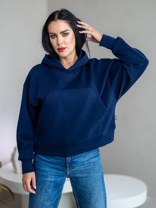 OVERSIZE MIKINA “ARIANNA” - ZÁKLADNÁ DĹŽKA - S VRECKOM A KAPUCŇOU