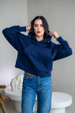 OVERSIZE MIKINA “ARIANNA” - ZÁKLADNÁ DĹŽKA - S VRECKOM A KAPUCŇOU