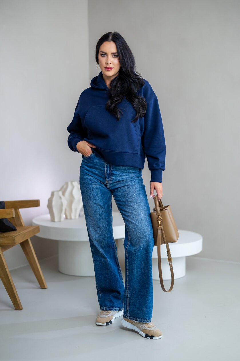 OVERSIZE MIKINA “ARIANNA” - ZÁKLADNÁ DĹŽKA - S VRECKOM A KAPUCŇOU